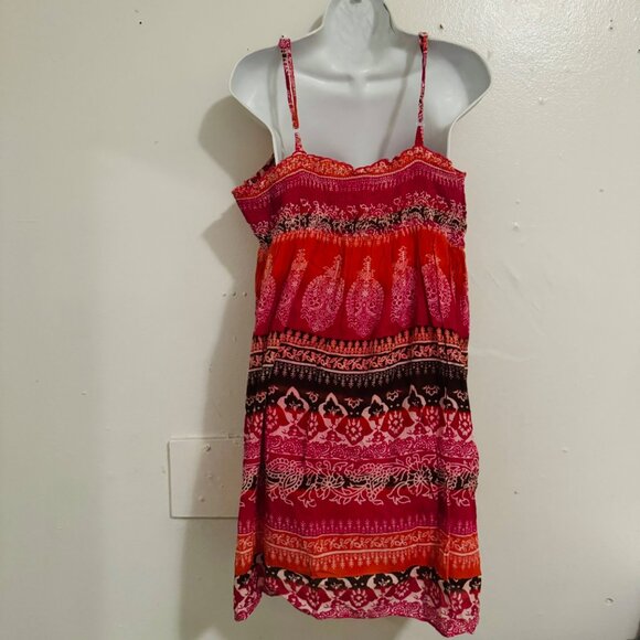 summer mini dress plus size 1X multicolor Honeycomb black 100% cotton - Picture 4 of 12